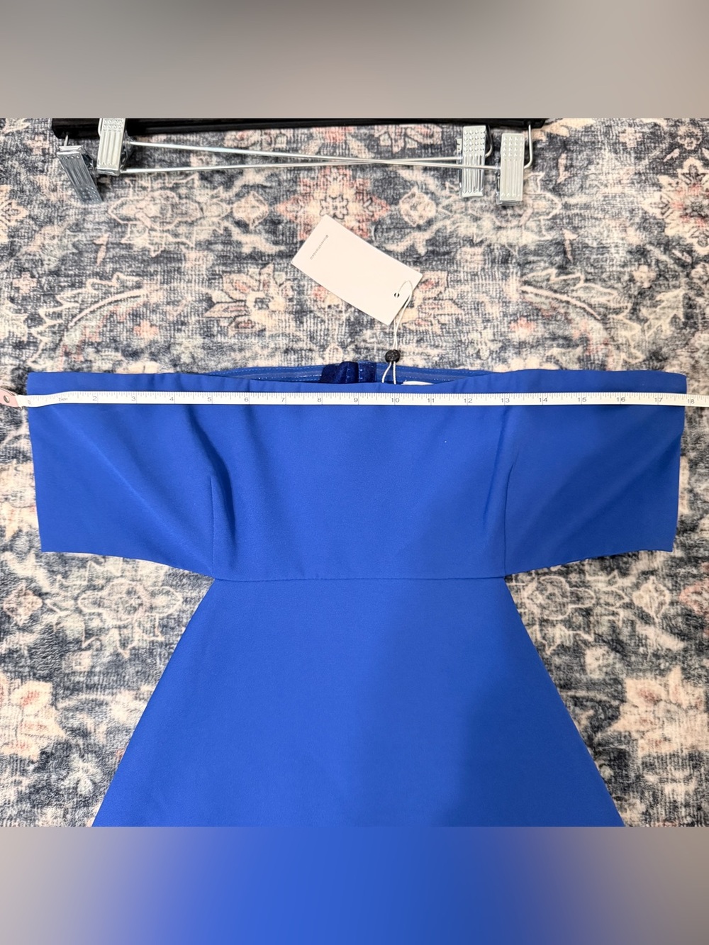 🦋 Lovers and Friends| Cobalt Blue Strapless Bandeau Maxi Dress NWT XL - Picture 6 of 10